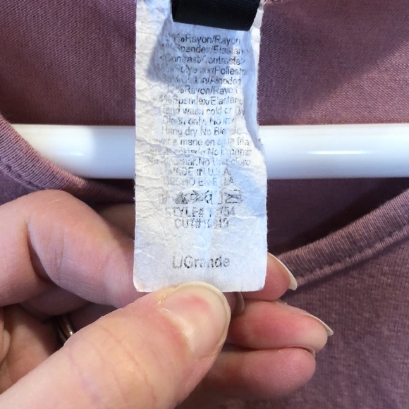 Women’s Sz L Mauve/Black/White Leopard Print Tie Front Top - Picture 4 of 4